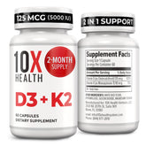 10X Health System front packaging showing bottle for clear product identification and trust