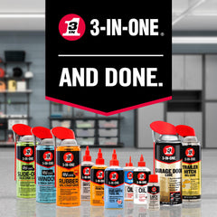3-IN-ONE applying window & track lube in a track to reduce friction