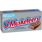 3 Musketeers front packaging showing bulk 36-count box and brand advantage