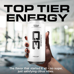 3D Citrus Frost open can top with condensation showing ready-to-drink freshness