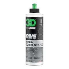 3D bottle front label showing product identity and size benefit