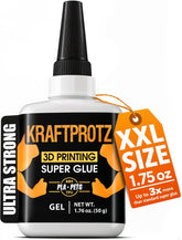 3D Printing Super Glue Gel front packaging showing tube and capacity benefits