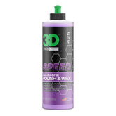 3D Speed bottle front label showing use instructions and benefits