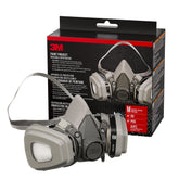 3M 6211 front view showing respirator fit and coverage for improved safety