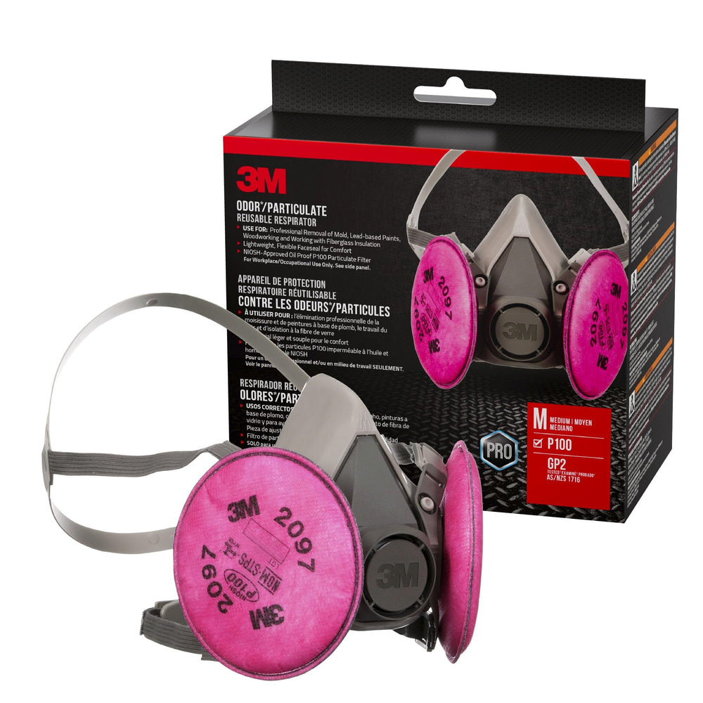 3M 6297 front facepiece showing seal and comfort for extended wear