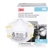 3M 8210 front view showing cup shape and comfortable fit benefit