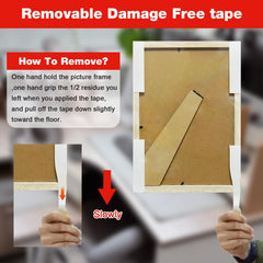 P7yaumy 3M tape applied on painted wall illustrating damage-free removal