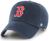 47 Brand Boston Red Sox front logo close-up showing raised embroidery and bold team identity