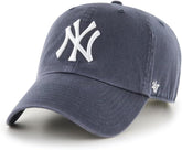 47 Brand Yankees front view showing embroidered logo and vintage navy style for team pride