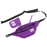 4Monster front view of purple waist pack showing slim design and easy access