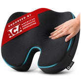 5 STARS UNITED front view seat cushion showing ergonomic U-shape and comfort
