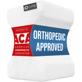5 STARS UNITED front view of knee pillow showing full ergonomic shape and immediate comfort