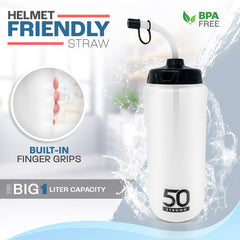 50 Strong wide mouth top view for quick ice insertion and easy cleaning