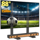 5Rcom front view assembled showing sturdy universal TV base and stable stance