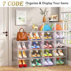 7 code sneakers stored upright inside box preserving shoe shape
