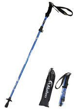 A ALAFEN front view of the blue pole showing compact design and travel benefit