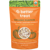 A Better Treat front packaging showing organic pumpkin treats and clear benefits