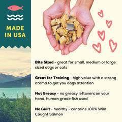 A Better Treat salmon crumbles sprinkled over kibble, boosting flavor and palatability