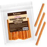 A Freschi srl front packaging showing 6 oz turkey sticks and clear labeling benefit: easy transport
