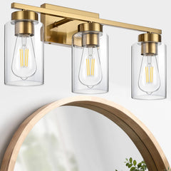 A1A9 mounted above bathroom mirror providing flattering task lighting