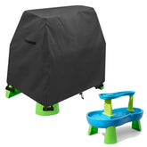 Aacabo front view of cover on kids water table protecting from rain and debris