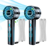 AaoLin front packaging showing two fans and included accessories for quick identification
