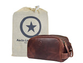 Aaron Leather Goods Vendimia Estilo front view showing classic leather and organized profile