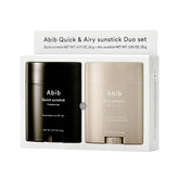 abib front packaging showing two sunsticks and portability benefit