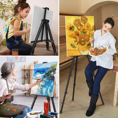 abitcha easel folded to 17 inches for compact transport and storage