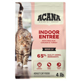 ACANA bag front showing indoor entrée chicken and turkey for clear product identification and trust