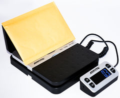 ACCUTECK two-way mailer holder shown folded and open for versatile package support