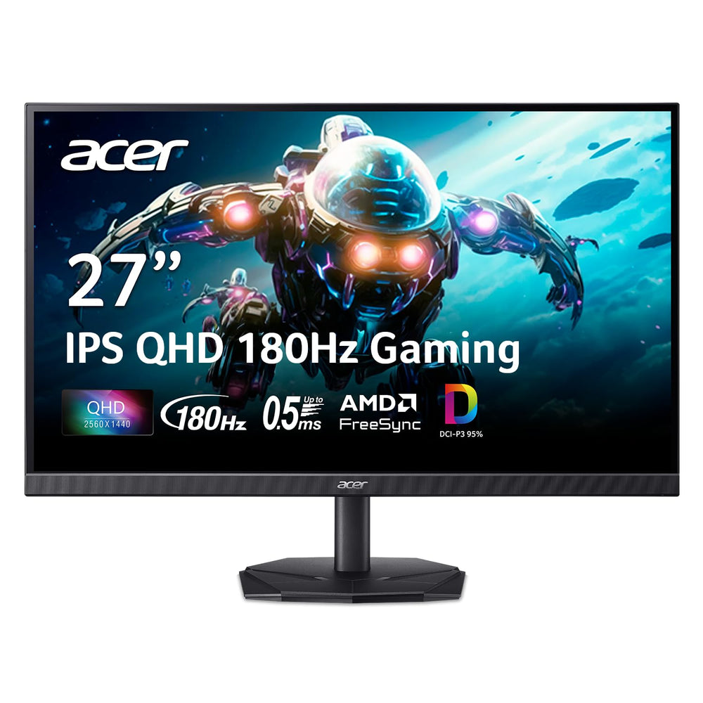 Acer Nitro front view showing screen and slim bezels for immersive gaming