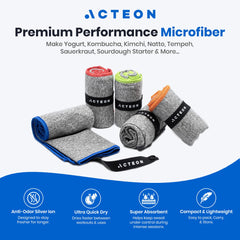 Acteon close-up of microfiber texture highlighting fast absorption and soft feel