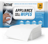 ACTIVE front pouch of wipes showing resealable pack and count for convenience
