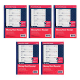 Adams front cover of receipt book showing protected binding and quick access benefit