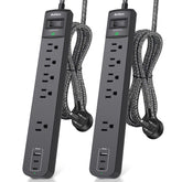 Addtam front view showing five widely spaced outlets for easy device access