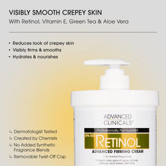 Advanced Clinicals cream texture close-up showing rich non-greasy finish