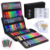 Aen Art front packaging showing 160 gel pens and case, organized for easy selection