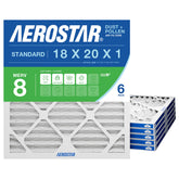 Aerostar front packaging 6 pack showing product and benefits