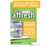 Affresh front packaging showing 12-month supply and clear labeling benefit