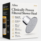Afina chrome front view showing sleek design and easy upgrade benefit