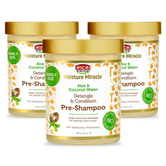 African Pride front packaging showing pre-shampoo detangler benefits and size