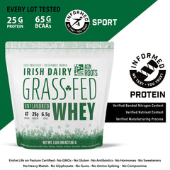 Scoop of AGN Roots whey isolate demonstrating measured serving convenience