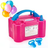 AGPTEK front view showing compact rose red pump, fast inflation benefit