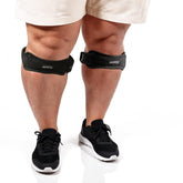 AGPTEK plus size knee brace front view showing wide strap and reinforced closure for reliable support