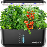 Ahopegarden front view with mixed herbs growing and quick fresh access