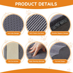 Ahpmeoa close-up of fleece step surface for non-slip comfort