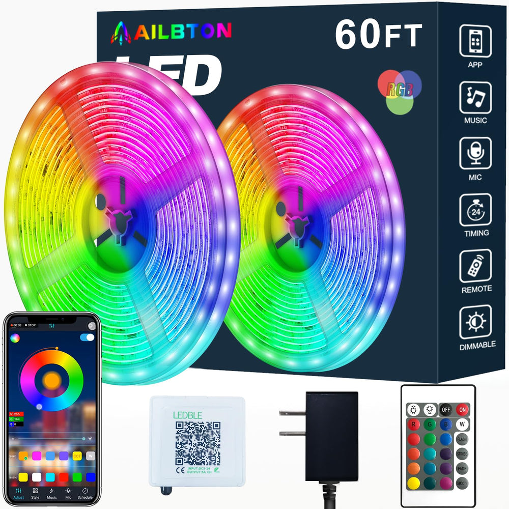 AILBTON front packaging showing full 60ft kit and included adapter for easy setup