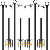 AILBTON pole front view mounted on fence showing secure light support