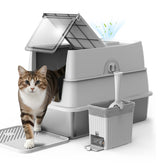 AIPERRO front view of enclosed box showing secured lid and clean lines, reducing mess